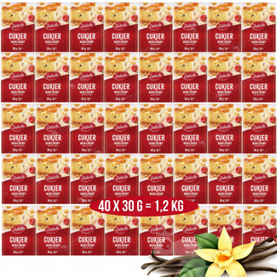 DELECTA CUKIER WANILINOWY do ciasta 40szt. 1,2kg!