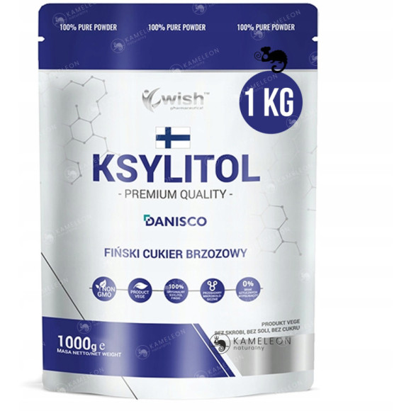 WISH KSYLITOL PREMIUM QUALITY Danisco zdrowy fiński CUKIER BRZOZOWY 1kg WISH KSYLITOL PREMIUM QUALITY Danisco zdrowy fiński CUKIER BRZOZOWY 1kg