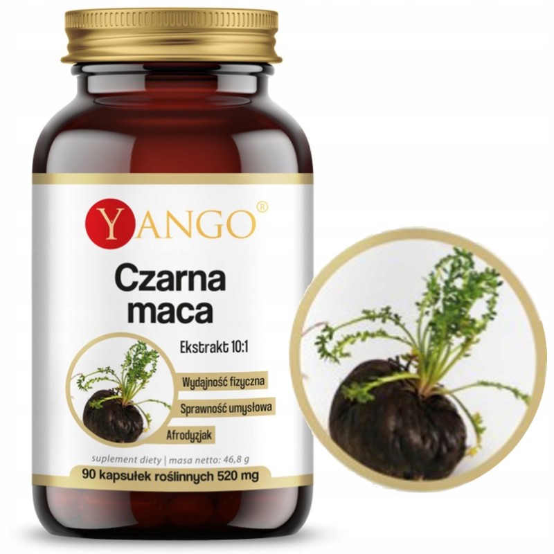 Yango CZARNA MACA wsparcie na: ENERGIA KONCENTRACJA