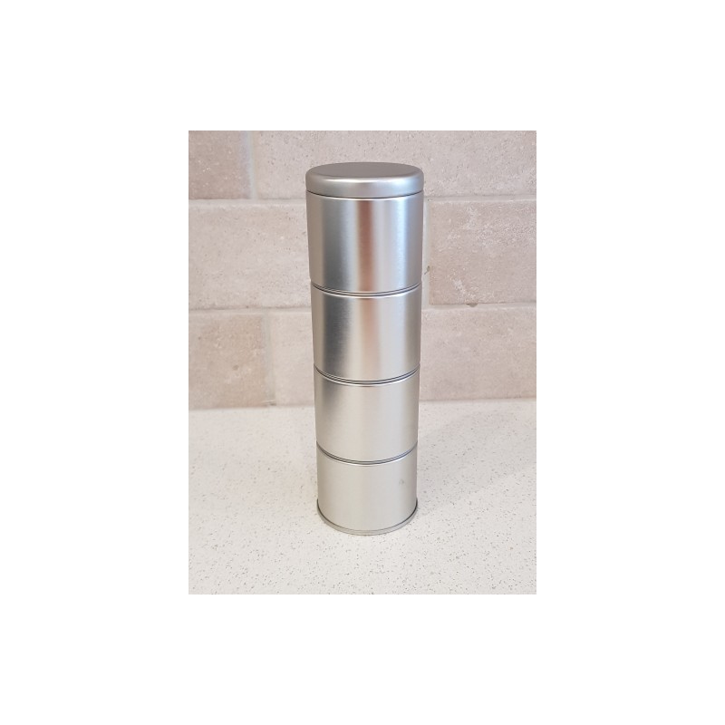 PUSZKA METALOWA na herbatę niebieska 43x43x60- 25g