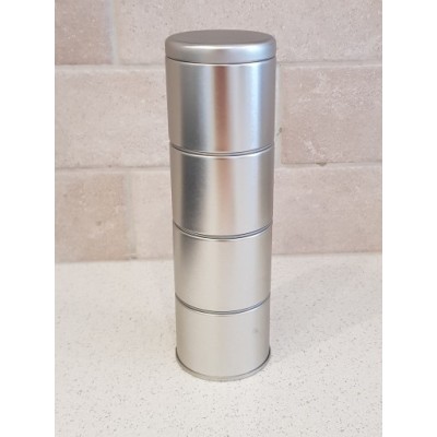 PUSZKA METALOWA na herbatę niebieska 43x43x60- 25g