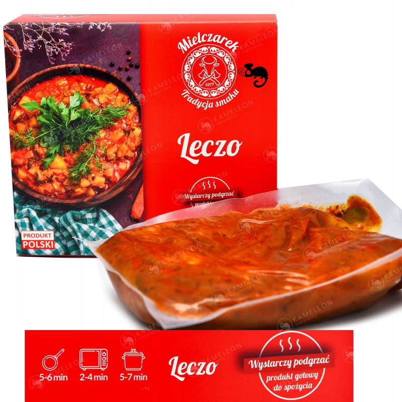 LECZO WOLNOGOTOWANE Gotowe danie WYSTARCZ PODGRZAĆ 2 porcje 450G MIELCZAREK
