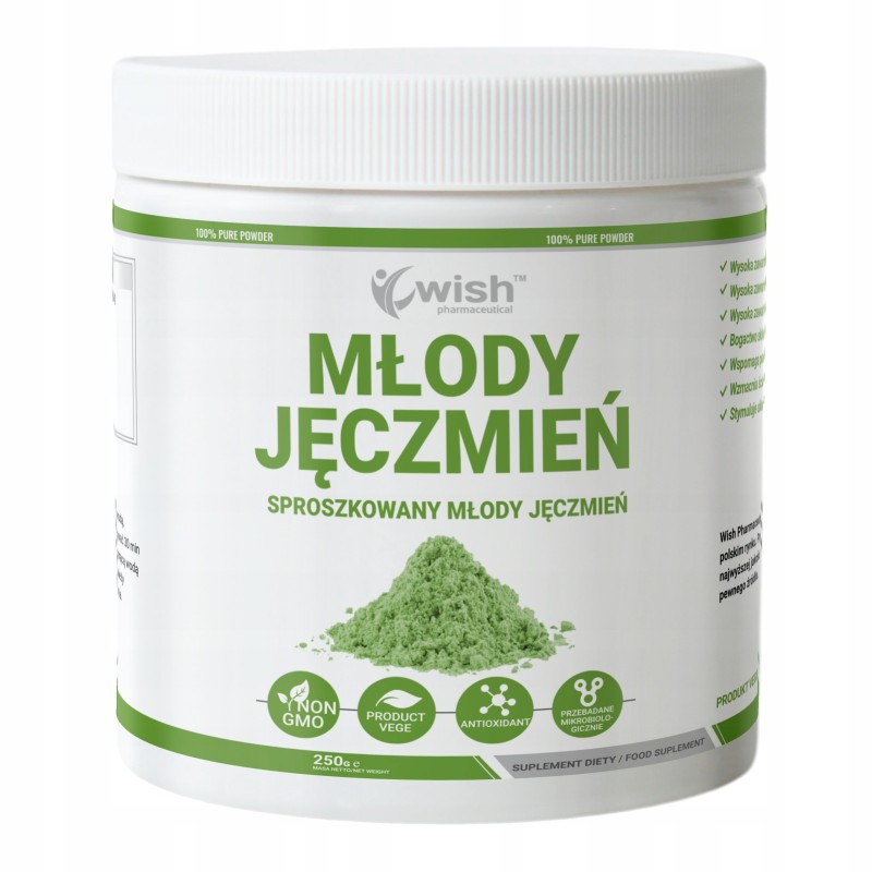 Wish MŁODY JĘCZMIEŃ W PROSZKU wsparcie DETOKSYKACJA