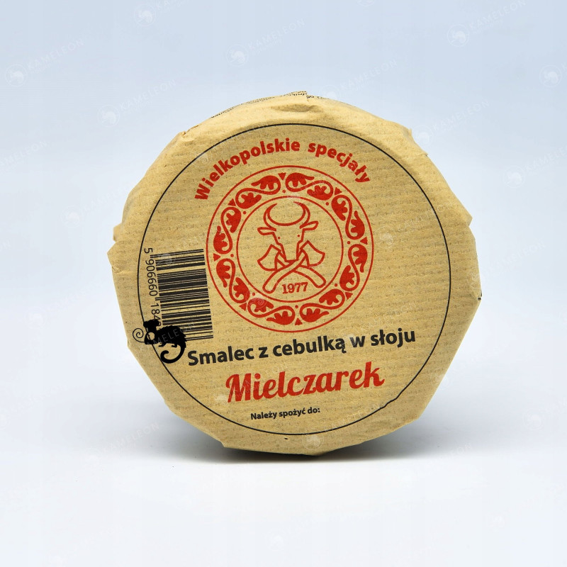 SMALEC Z CEBULKĄ W SŁOJU słoiku SMALCZYK na pieczywo 180G 0,18KG MIELCZAREK
