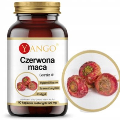 Yango CZERWONA MACA wsparcie na: ENERGIA PAMIĘĆ SPRAWNOŚĆ