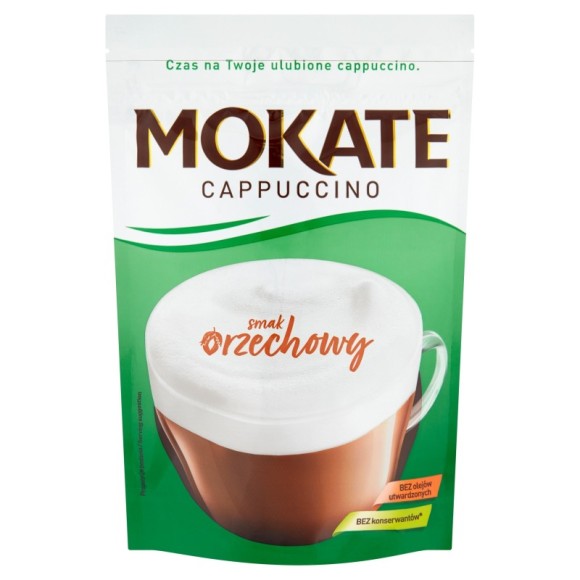 Mokate kawa CAPPUCCINO ORZECHOWE smak orzechowy z pianką