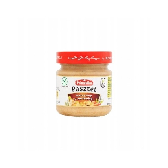 Primavika PASZTET WARZYWNY Z SOCZEWICĄ BEZGLUTENOWY 160G