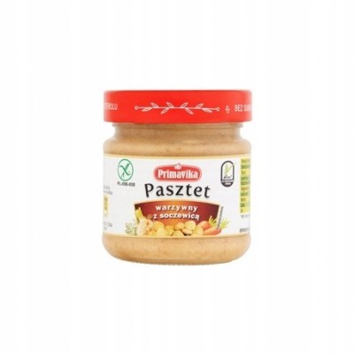 Primavika PASZTET WARZYWNY Z SOCZEWICĄ BEZGLUTENOWY 160G