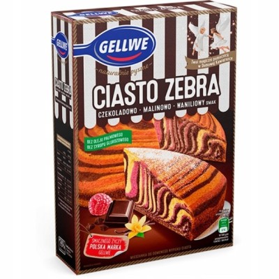 Gellwe CIASTO ZEBRA GOTOWA MIESZANKA DO WYPIEKU 438G
