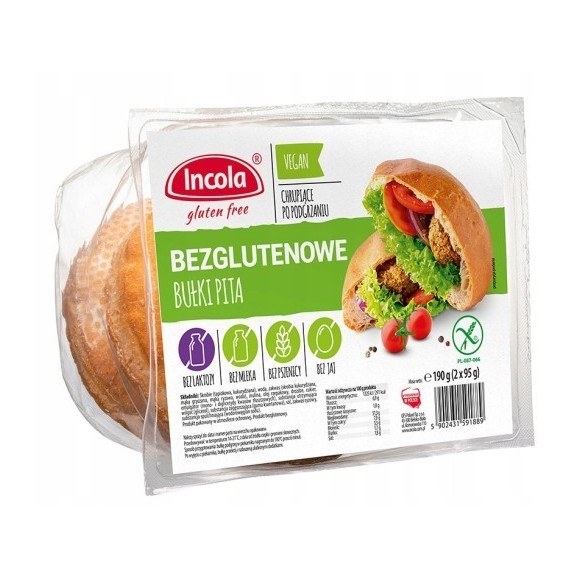 Incola BEZGLUTENOWE BUŁKI CIABATTA 170G