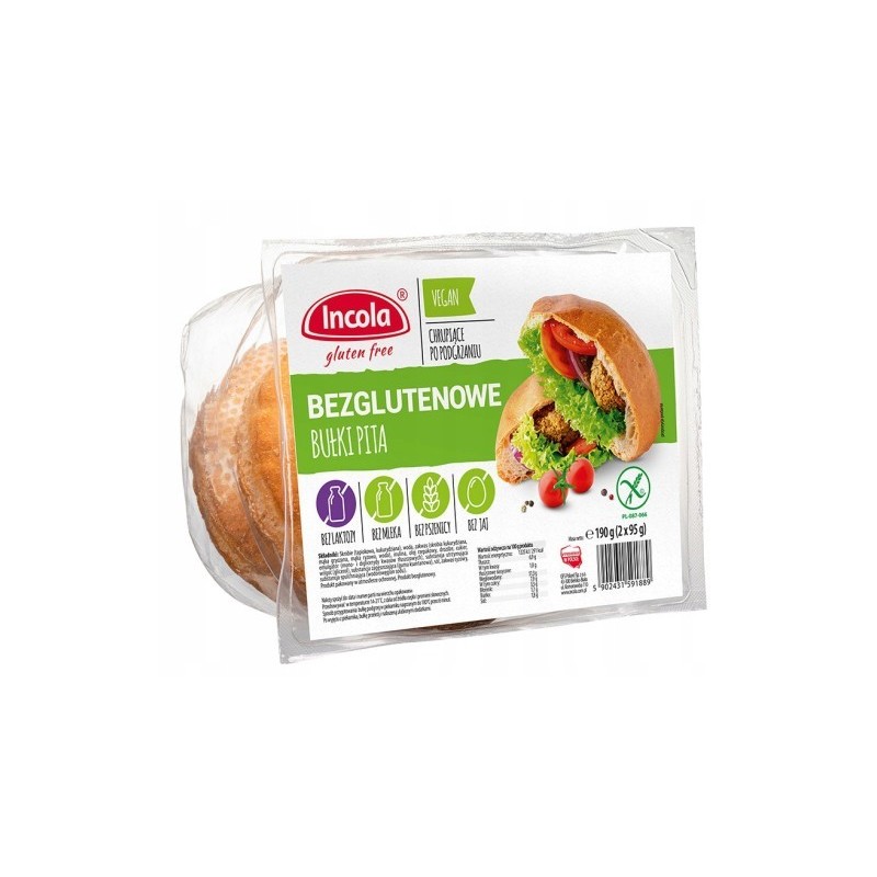 Incola BEZGLUTENOWE BUŁKI CIABATTA 170G