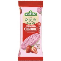 Kupiec WAFLE RYŻOWE W POLEWIE JOGURTOWEJ TRUSKAWKOWE 60G