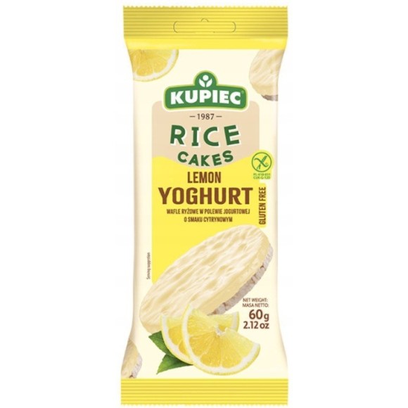 Kupiec WAFLE RYŻOWE W POLEWIE JOGURTOWEJ CYTRYNOWE 60G