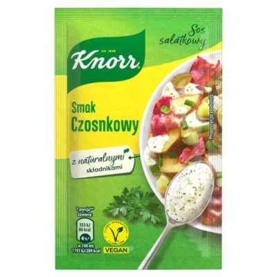 KNORR SOS SAŁATKOWY CZOSNKOWY 8G