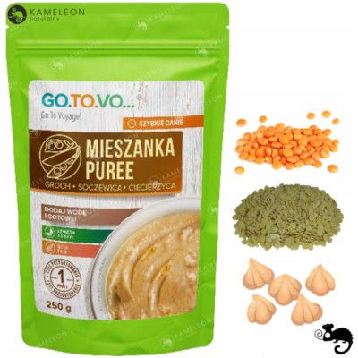 GOTOVO szybkie danie MIESZANKA PUREE MIX Z GROCHU SOCZEWICY CIECIERZYCY 250