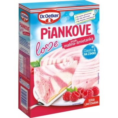 Dr.Oetker PIANKOVE LOVE SMAK MALINA-ŚMIETANKA ciasto na