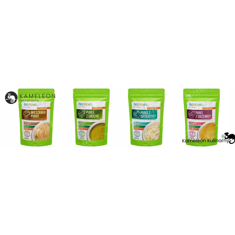 GOTOVO szybkie danie MIESZANKA PUREE MIX Z GROCHU SOCZEWICY CIECIERZYCY 250