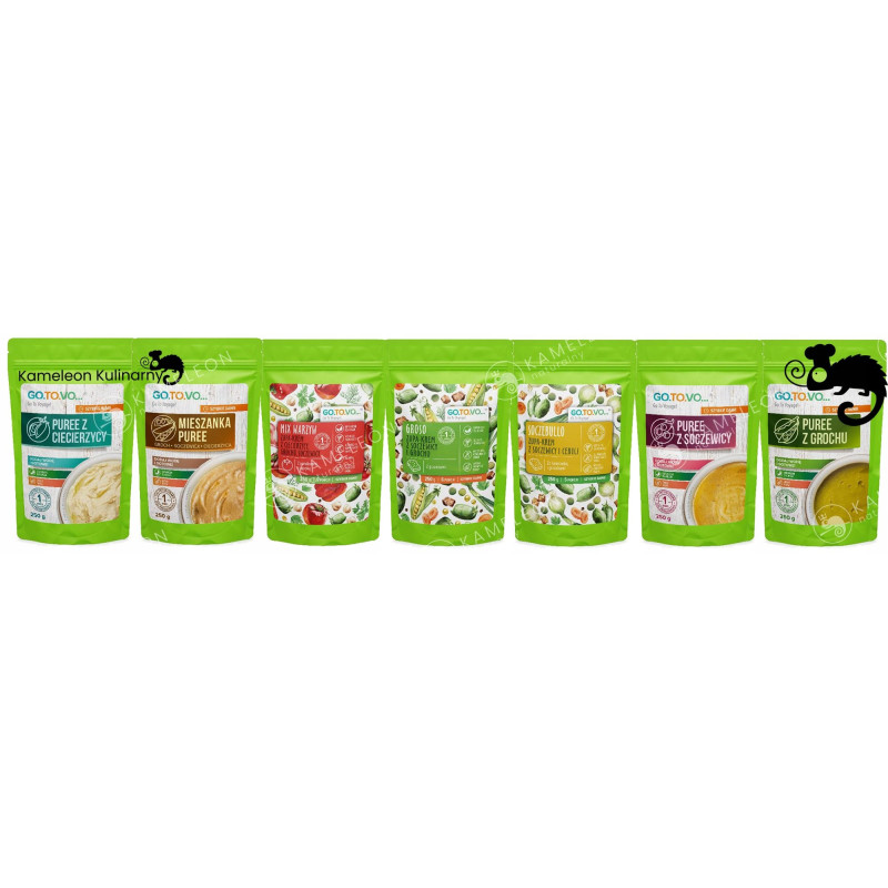 GOTOVO szybkie danie MIESZANKA PUREE MIX Z GROCHU SOCZEWICY CIECIERZYCY 250