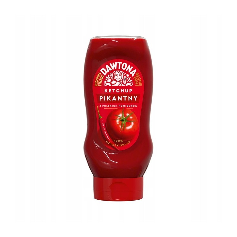 Dawtona KETCHUP PIKANTNY  CZYSTY SKŁAD 444G