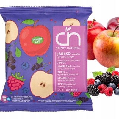 CRISPY NATURAL Jabłko suszone o smaku RÓŻY I LICZI chipsy
