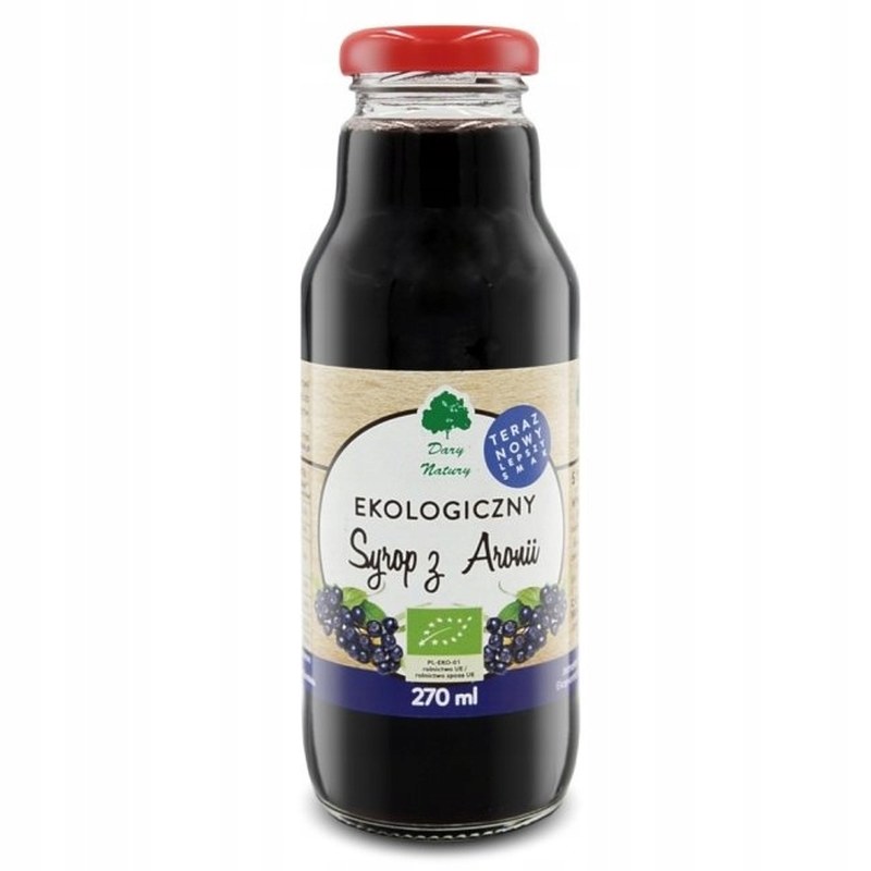 SYROP Z ARONI do herbaty EKO 270ml DARY NATURY wsparcie