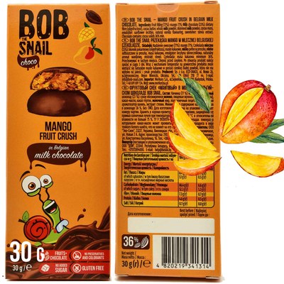 BOB SNAIL PRZEKĄSKA W CZEKOLADZIE MANGO 30G