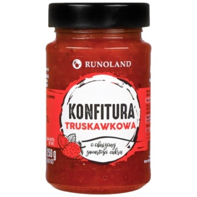Runoland KONFITURA TRUSKAWKOWA niskosłodzona 250g