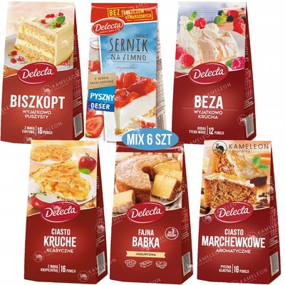 SERNIK BEZA KRUCHE BABKA inne Delecta MIX 6 CIAST