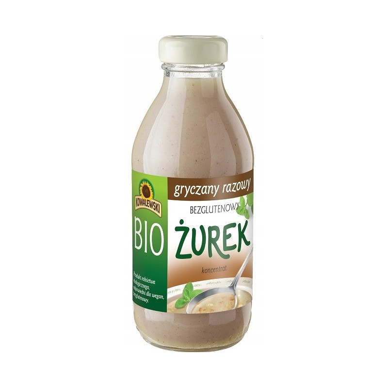 BIO ŻUREK GRYCZANY RAZOWY BEZGLUTENOWY KONCENTRAT 320ML na 0,9L KOWALEWSKI