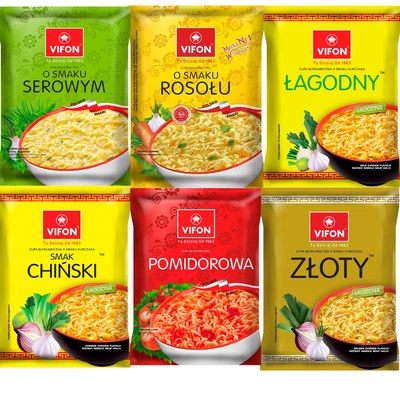 VIFON mega ZESTAW ZUPEK CHIŃSKICH ZUPA BŁYSKAWICZNA ŁAGODNA