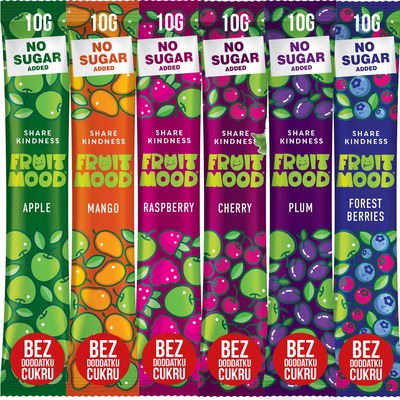 FRUIT MOOD batonik owocowy BEZ DODATKU CUKRU 10g MIX 6