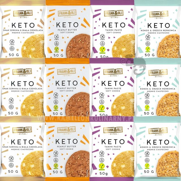 Frank&oli miękkie ciasteczko KETO BEZ CUKRU GLUTENU mix