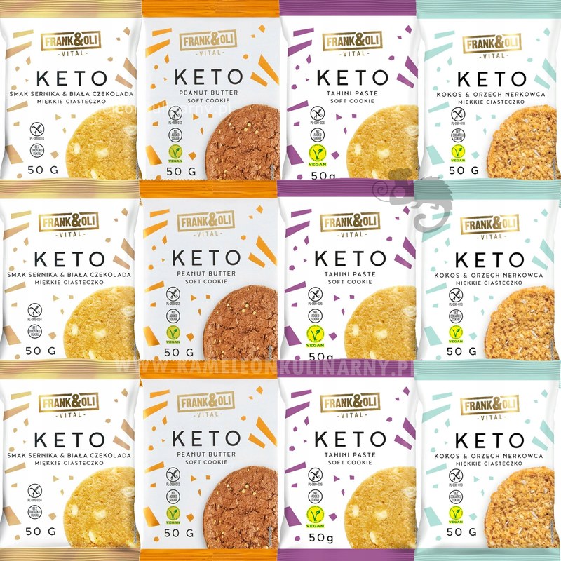 Frank&oli miękkie ciasteczko KETO BEZ CUKRU GLUTENU mix