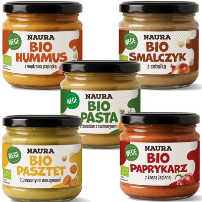 NAURA WEGAŃSKA PASTA pasty DO PIECZYWA hummus smalczyk