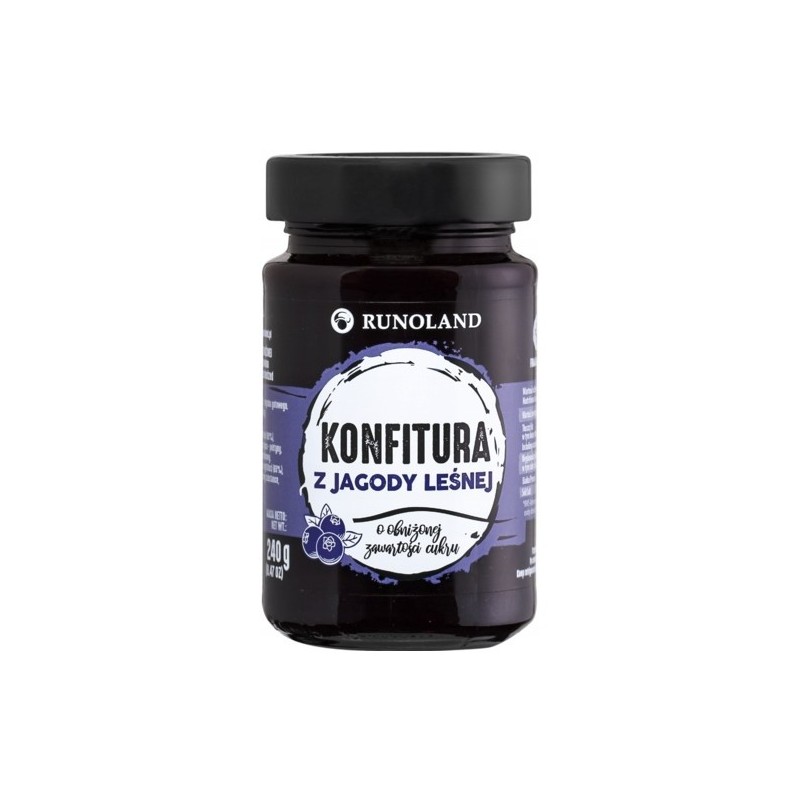 Runoland KONFITURA Z JAGODY LEŚNEJ  niskosłodzona 240g