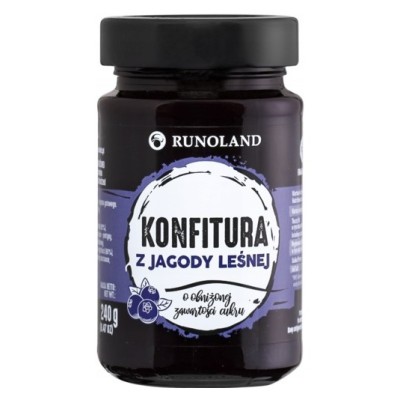 Runoland KONFITURA Z JAGODY LEŚNEJ  niskosłodzona 240g