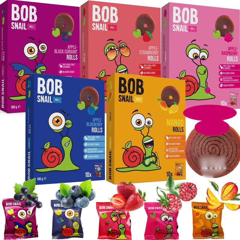BOB SNAIL ROLLS MANGO MALINA BORÓWKA TRUSKAWKA PORZECZKA
