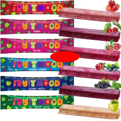 FRUIT MOOD batonik owocowy MIX SMAKÓW 6 SZTUK 120G