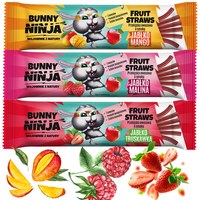 BUNNY NINJA przekąska owocowa LISTEK LISTKI FRUIT STRAWS