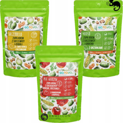GOTOVO szybkie danie 3x ZUPA KREM MIX WARZYW GROSO SOCZEBULLO 750g 17porcji