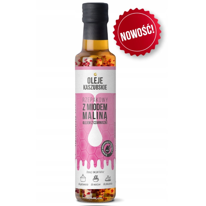 5X OLEJ RZZEPAKOWY SMAKOWY Z MIODEM i dodatkami 250ml x 5 mix smaków 1,25L