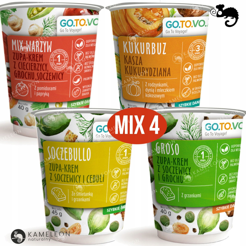 GOTOVO szybkie danie 3xZUPA MIX WARZYW SOCZEBULLO GROSO + KUKURBUZ MIX 4szt