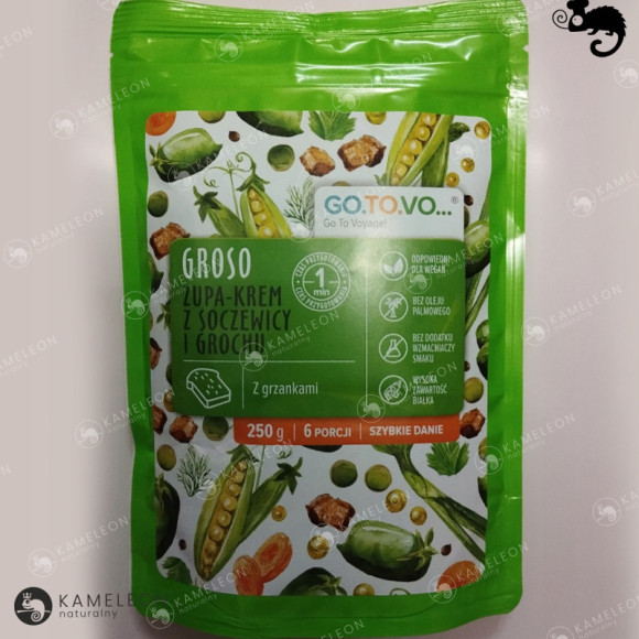 GOTOVO szybkie danie GROSO ZUPA KREM SOCZEWICA GROCH GRZANKI 250g 6 porcji GOTOVO szybkie danie GROSO ZUPA KREM SOCZEWICA GROCH GRZANKI 250g 6 porcji