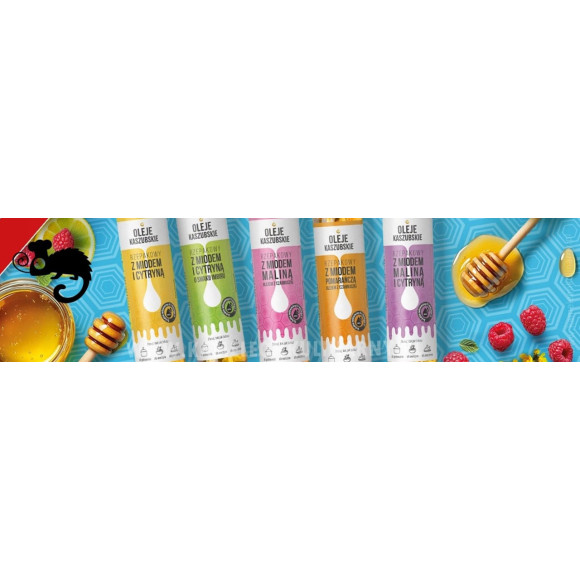 5X OLEJ RZZEPAKOWY SMAKOWY Z MIODEM i dodatkami 250ml x 5 mix smaków 1,25L 5X OLEJ RZZEPAKOWY SMAKOWY Z MIODEM i dodatkami 250ml x 5 mix smaków 1,25L
