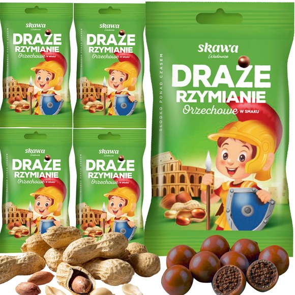 Skawa DRAŻE RZYMIANIN cukierki orzechowe orzech 70g x 5szt