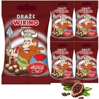 Skawa DRAŻE WIKINGOWIE cukierki kakaowe kakao 70g x 5szt