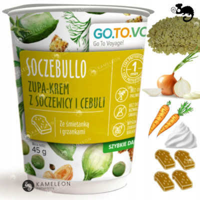 GOTOVO szybkie danie SOCZEBULLO ZUPA KREM Z SOCZEWICY + GRZANKI w kubku 45g