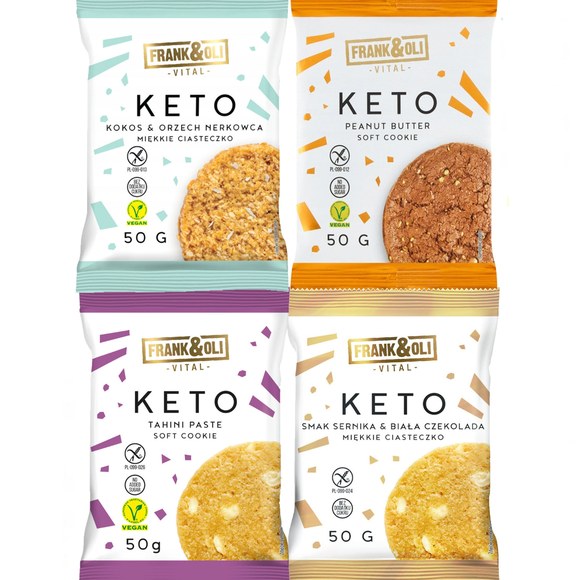 Frank&Oli ciastko ciasteczko KETO BEZ CUKRU GLUTENU mix 4