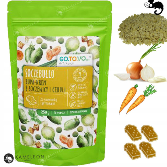 GOTOVO szybkie danie SOCZEBULLO ZUPA KREM Z SOCZEWICY +GRZANKI 250g 5porcji GOTOVO szybkie danie SOCZEBULLO ZUPA KREM Z SOCZEWICY +GRZANKI 250g 5porcji
