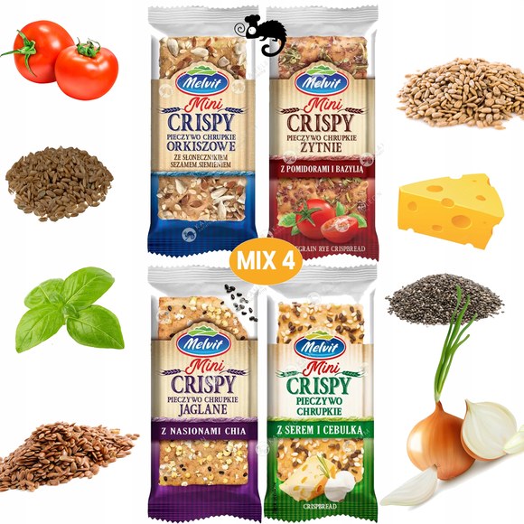 Melvit MINI CRISPY pieczywo chrupkie 30g x4szt ŻYTNIE